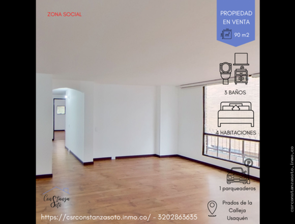 EN VENTA APTO BARRIO PRADOS DE LA CALLEJA USAQUÉN 