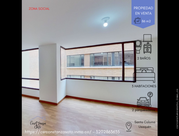 APARTAMENTO EN VENTA - BARRIO SANTA COLOMA USAQUÉN