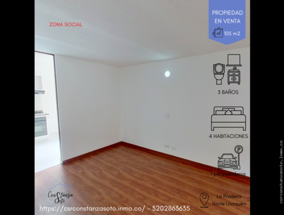 APTO EN VENTA BARRIO LA PRADERA NORTE USAQUÉN 