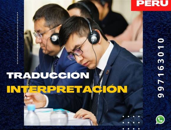 Traducción para eventos PIURA, TRUJILLO; CHICLAYO 