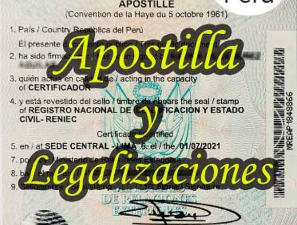 Apostilla de Documentos en Perú a distancia