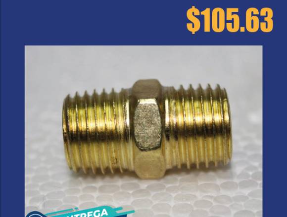 NIPLE BRONCE DE 1/4 X 1/4 NPT