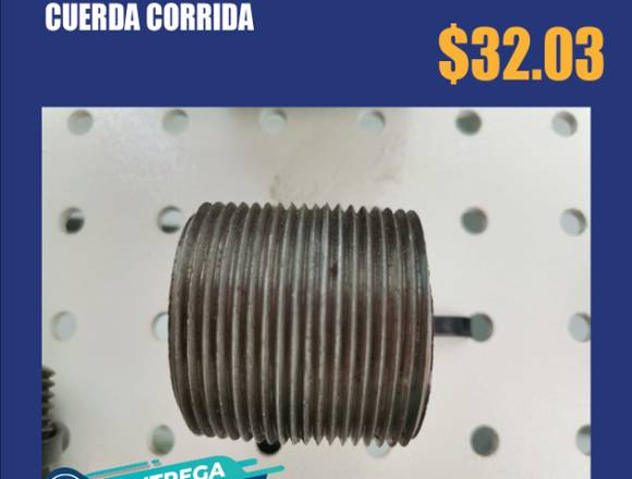 NIPLE GALVANIZADO DE 11/4 C40 CUERDA CORRIDA.