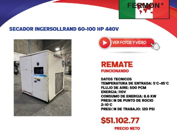 SECADOR INGERSOLLRAND 60-100 HP 440V