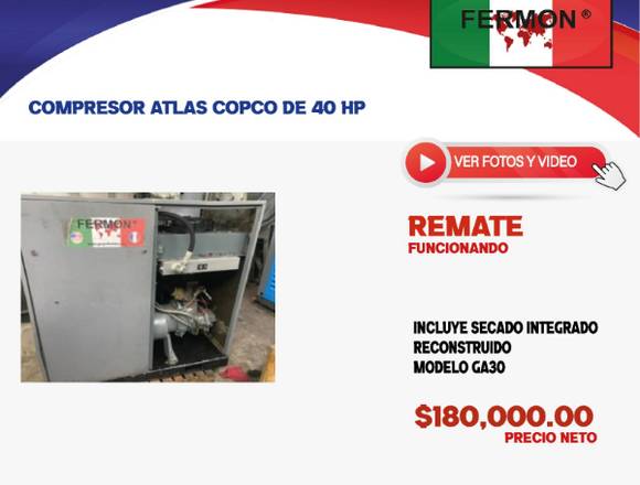 COMPRESOR ATLAS COPCO DE 40 HP.