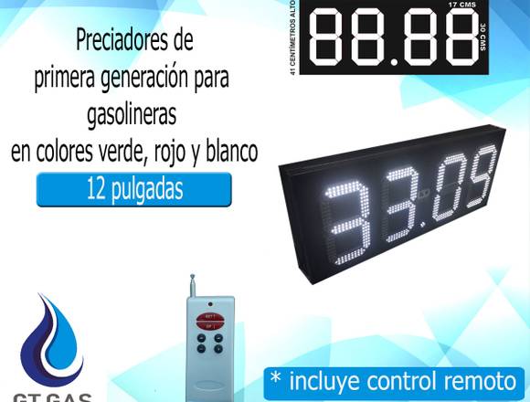 Numeradores LED para Gasolineras de Guatemala 