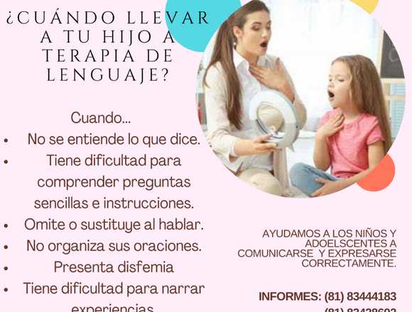 Terapia de Lenguaje Infantil