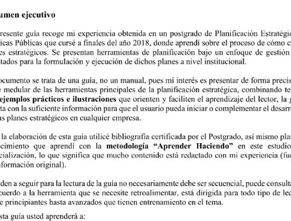 GUÍA PRÁCTICA DE USUARIO: PLANIFICACIÓN ESTRATÉGIC