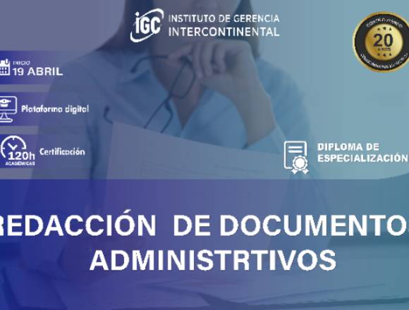 CURSO DE REDACCIÓN DE DOCUMENTOS ADMINISTRATIVOS 