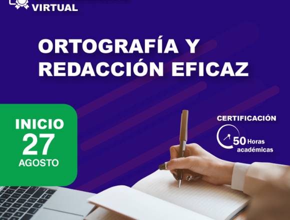 CURSO VIRTUAL  ORTOGRAFÍA Y REDACCIÓN EFICAZ