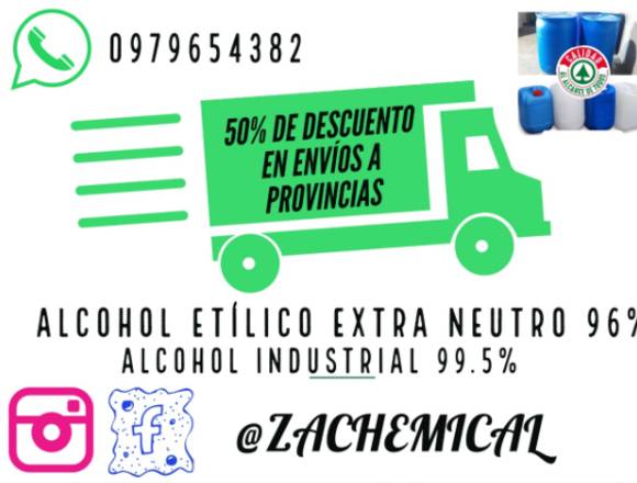 Venta Alcohol 96% y 99.5%