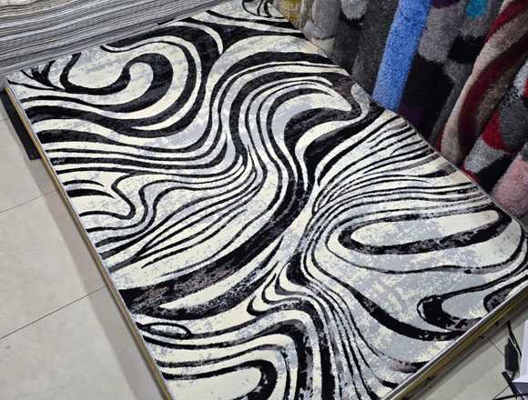 Alfombra turca auténtica tipo carpet abstracta ✨