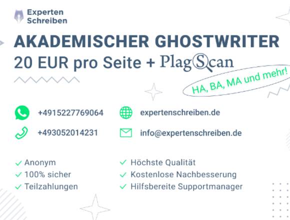 Ghostwriting Hausarbeit Bachelorarbeit 