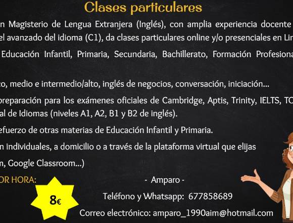 Clases particulares de inglés en Linares (Jaén)