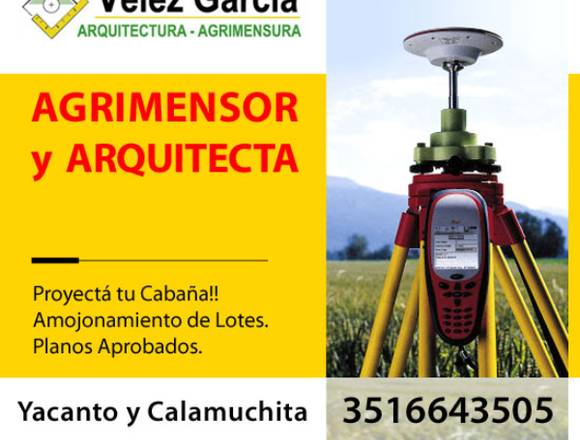 Agrimensor y Arquitecta en Yacanto y Calamuchita