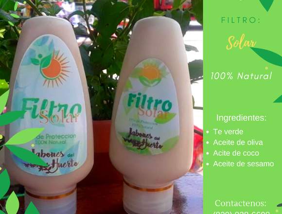 Filtro Solar 100% Natural
