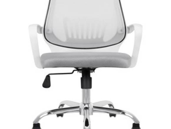 2 sillas de Oficina Blanca Ergonómica Giratoria