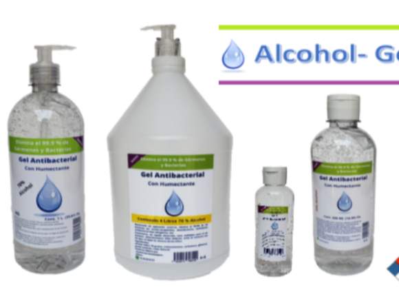  Gel antibacterial grado hospitalario  70% alcohol