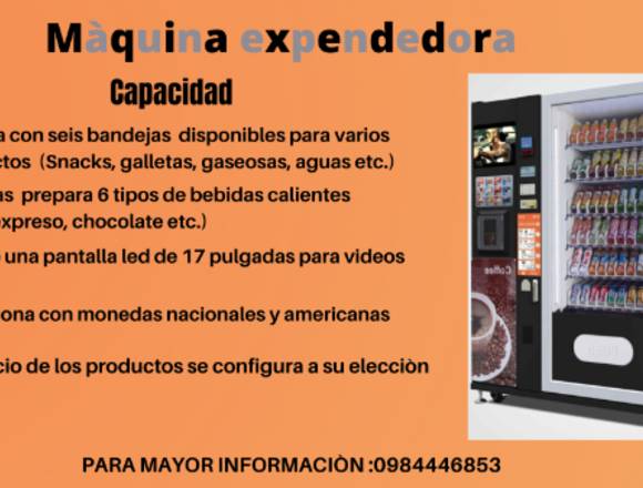 MAQUINA VENDING DE SNAKS Y CAFES MULTIPRODUCTO