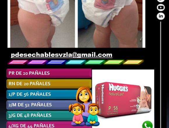 VENDEMOS PAÑALES AL MAYOR HUGGIES NATURAL CARE