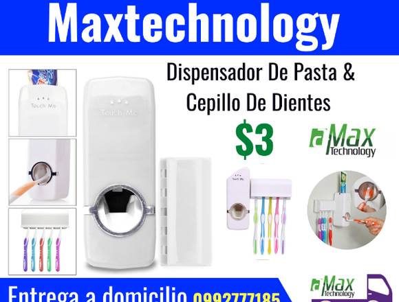 Dispensador de pasta y cepillo de dientes 