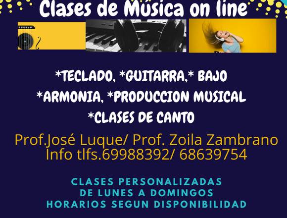 Video-clases privadas de música y canto