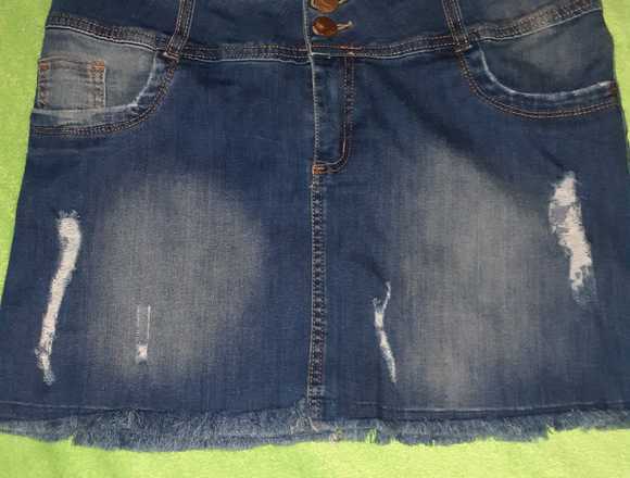 Minifalda de jeans talle 44