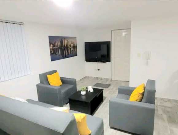 Hermoso apartamento central amoblado 2 hab.