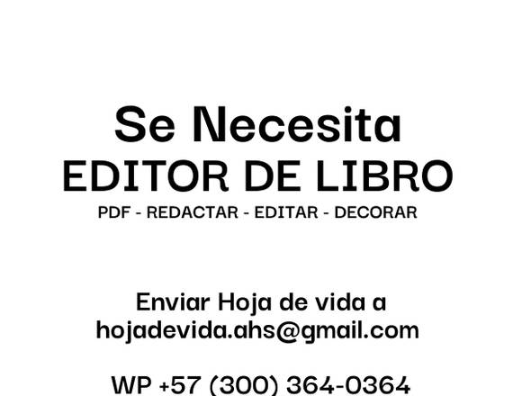 Se necesita Editor de Libro PDF