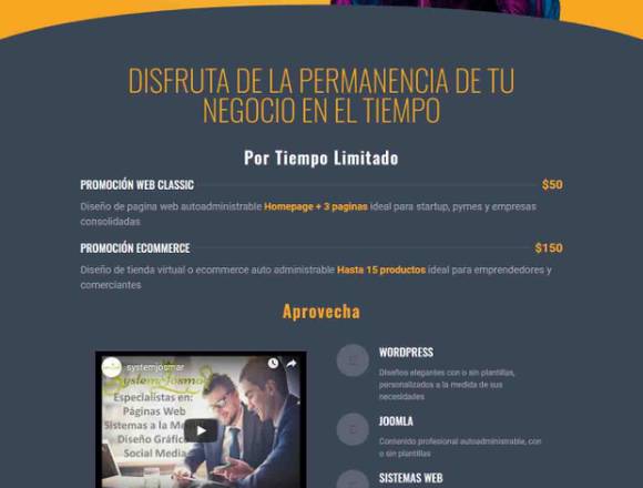 Diseño y desarrollo de paginas web