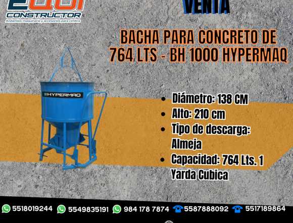 Bacha para concreto de 764lts BH-1000 