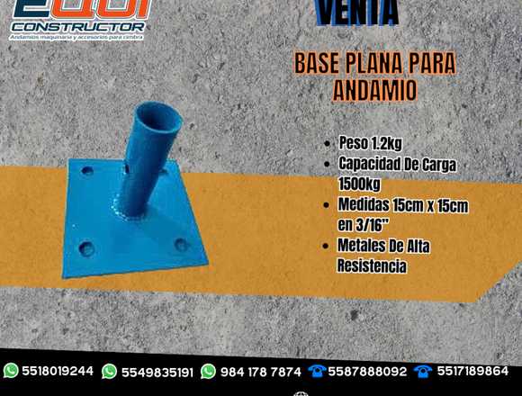 Venta de Base Plana para Andamio