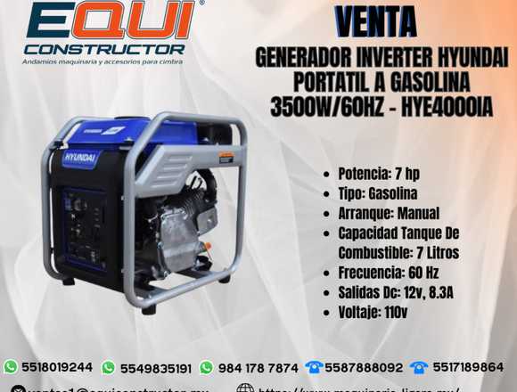 Generador inverter Hyundai HYE4000IA