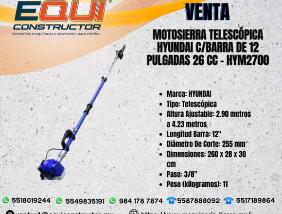 Venta de Motosierra Telecóspica Hyundai HYM2700 