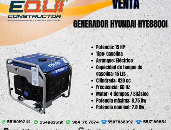 Venta de Generador HYUNDAI HY8800I 