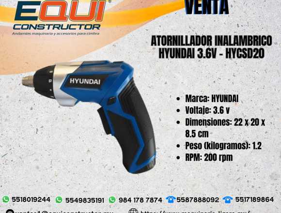 Venta de Atornillador Inalámbrico HYUNDAI 3.6V 