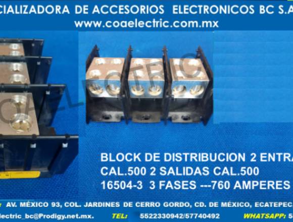 BLOCK DE DISTRIBUCIONES DE ENERGIA 