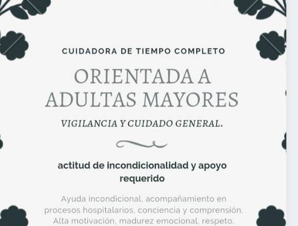 Cuidadora de adultas mayores