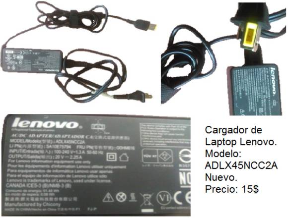 Cargador de Laptop LENOVO modelo ADLX45NCC2A