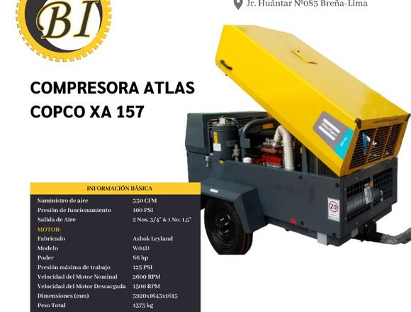 COMPRESORA ATLAS COPCO XA 157