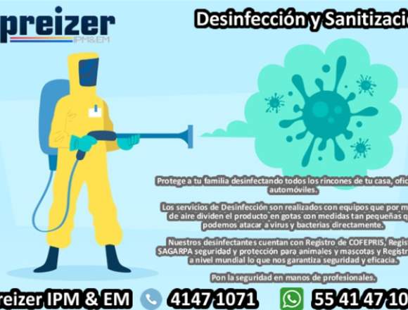 Desinfección y Sanitización