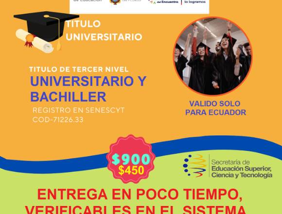 Comprar Títulos Universitarios Legales en Quito 
