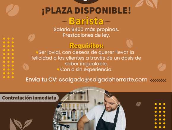 Barista con Experiencia 