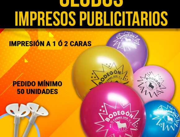 GLOBOS ESTAMPADOS PUBLICITARIOS