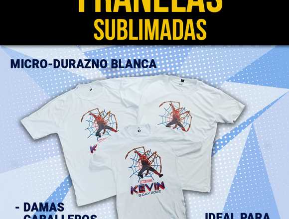 FRANELAS SUBLIMADAS PERSONALIZADAS