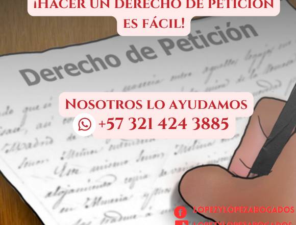 Ayudamos a hacer su derecho de petición