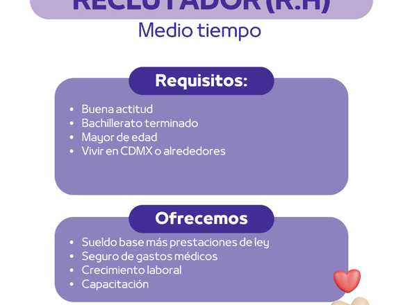 Vacante Recursos humanos 