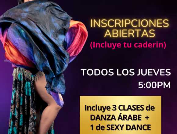 CLASES DE DANZA ÁRABE Y SEXY STYLE DESDE "0"