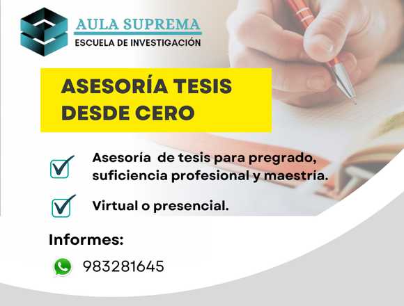 ASESORÍA DE TESIS DE PREGRADO