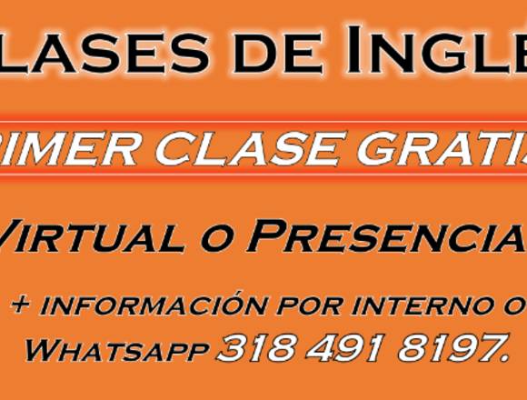 Clases de inglés. Primer clase gratis!